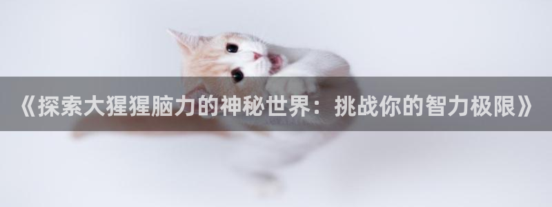 沐鸣注册：《探索大猩猩脑力的神秘世界：挑