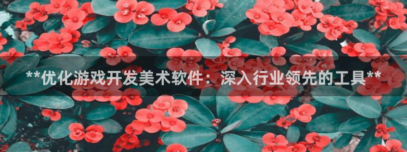 沐鸣娱乐app：**优化游戏开发美术软件